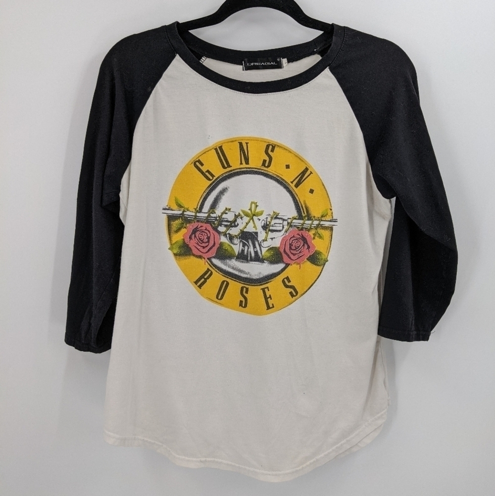 DreaGal GUNS N ROSES 3/4 Ringer Tee - Picture 1 of 5